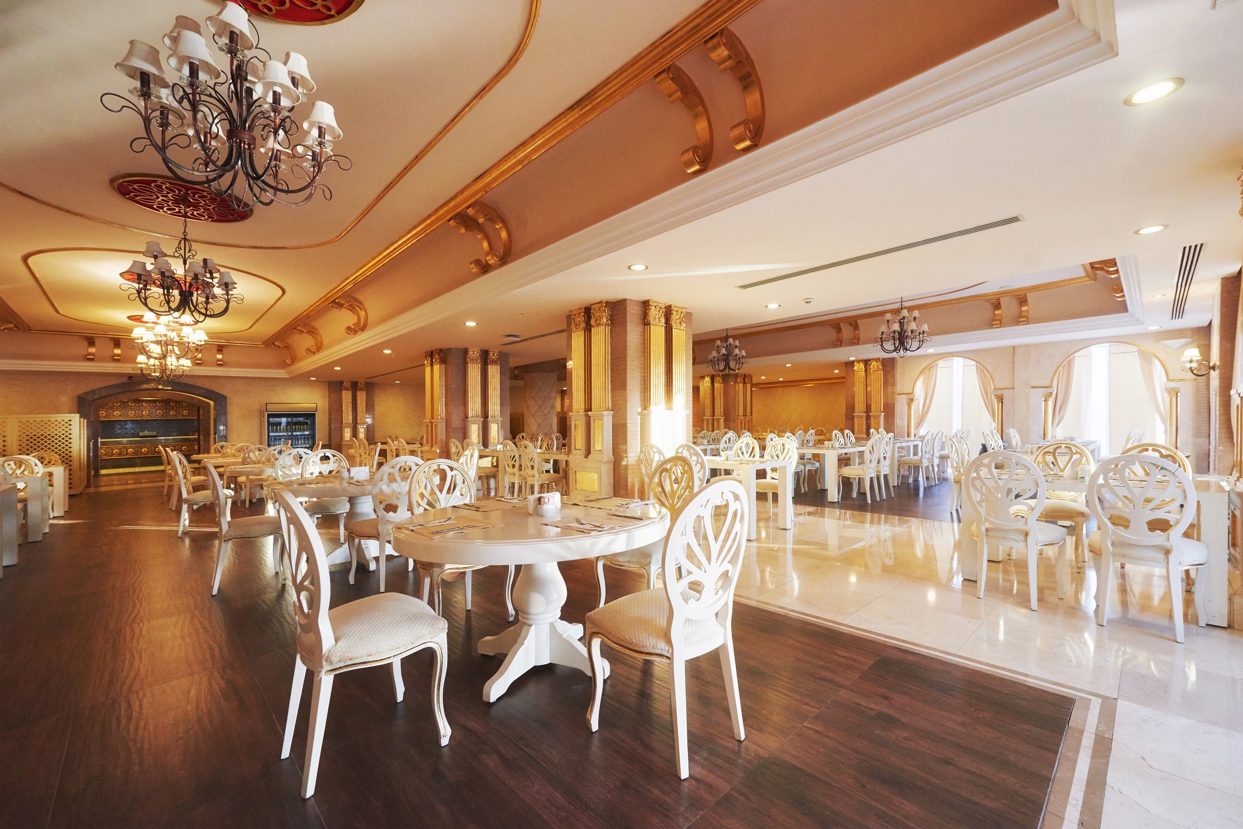 new clean luxury restaurant european style amara dolce vita luxury hotel resort tekirova kemer turkey